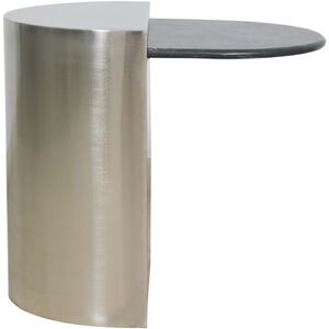 Canter 22 X 20 inch Nickel with Black Accent Table