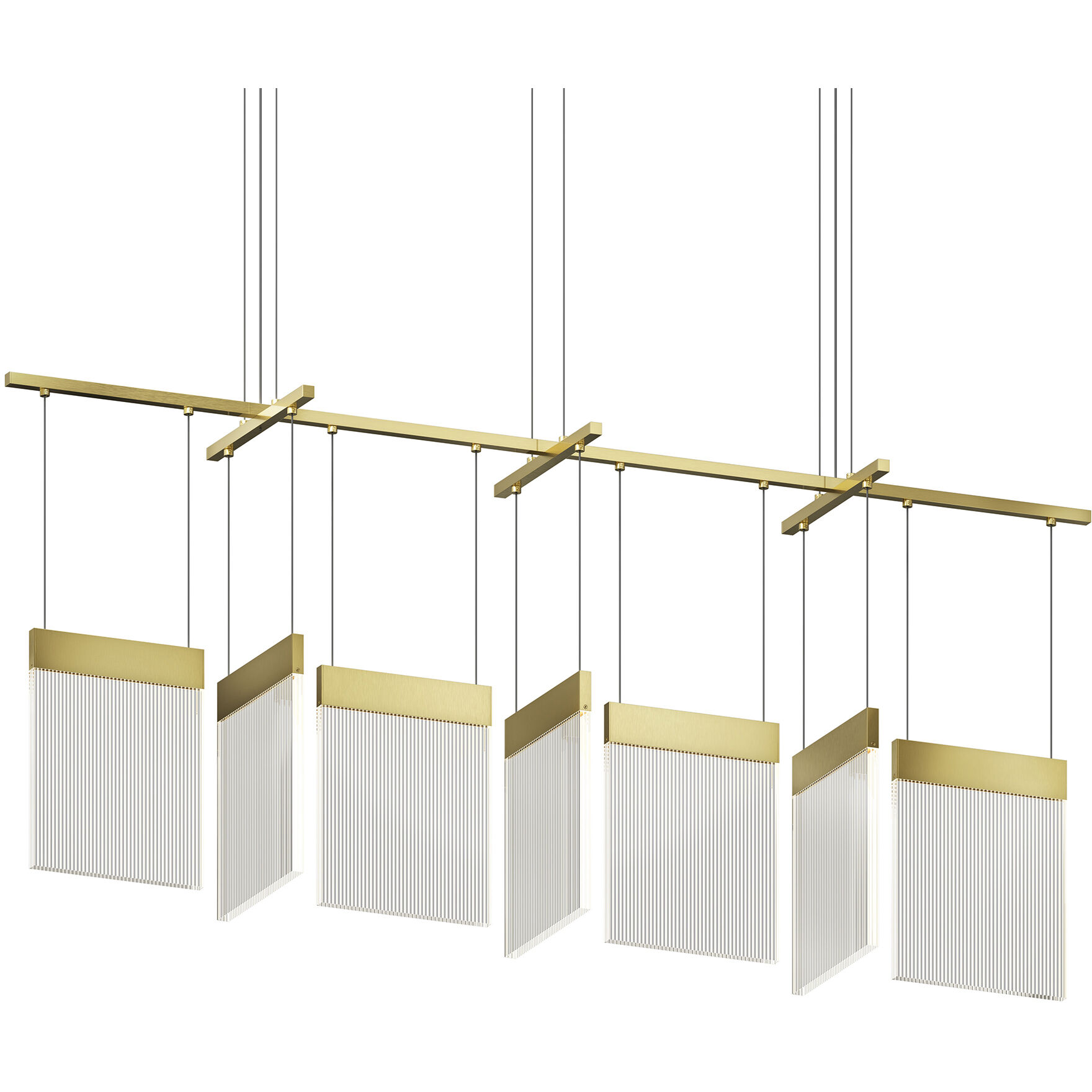 V Panels 7 Light 56.00 inch Pendant