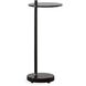 Steward 23.25 X 9.5 inch Black Marble and Black Glass with Brushed Brass Drink Table