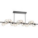 Gaia LED 72 inch Graphite Chandelier Ceiling Light in Amber, 2700K LED, Twisted Branch