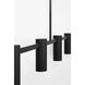 Zentro 4 Light 48 inch Midnight Black Linear Chandelier Ceiling Light in Incandescent