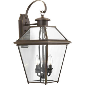 Quennel 3 Light 22 inch Antique Bronze Outdoor Wall Lantern, Large