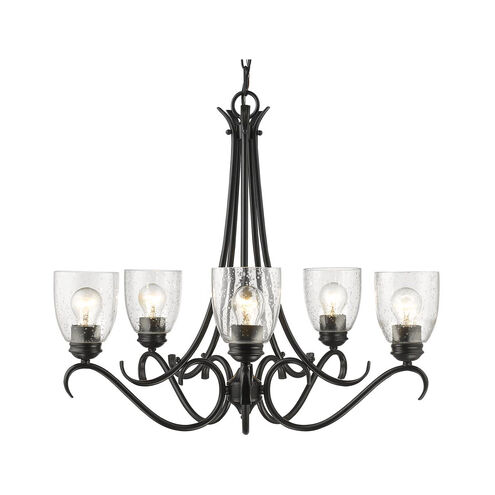 Parrish 5 Light 27 inch Matte Black Chandelier Ceiling Light