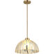 Chroman Empire 1 Light 16 inch Satin Gold Pendant Ceiling Light