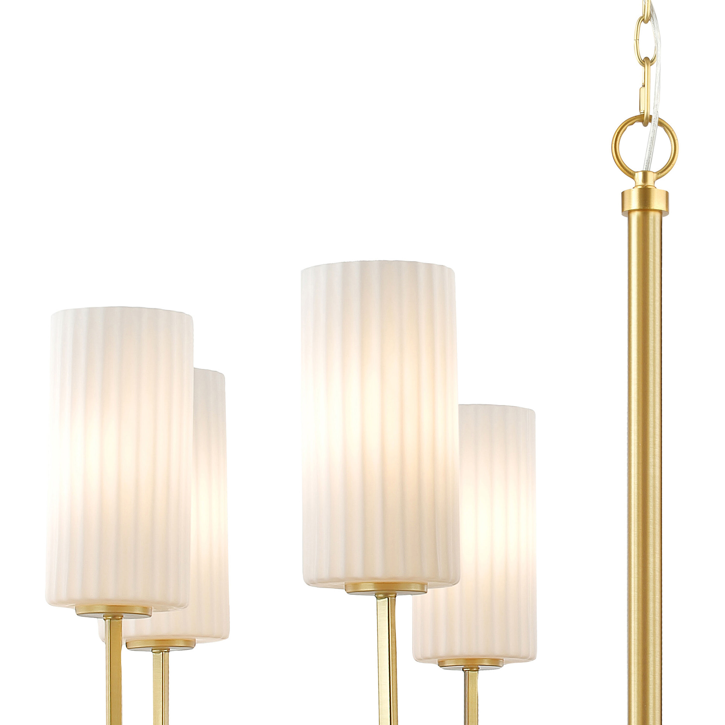 Town and Country 5 Light 27 inch Satin Brass Chandelier Ceiling Light