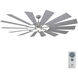 Prairie 72 inch Brushed Steel with Silver Blades Ceiling Fan