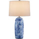 Pallas 27.5 inch 150 watt Blue/White/Brushed Nickel Table Lamp Portable Light