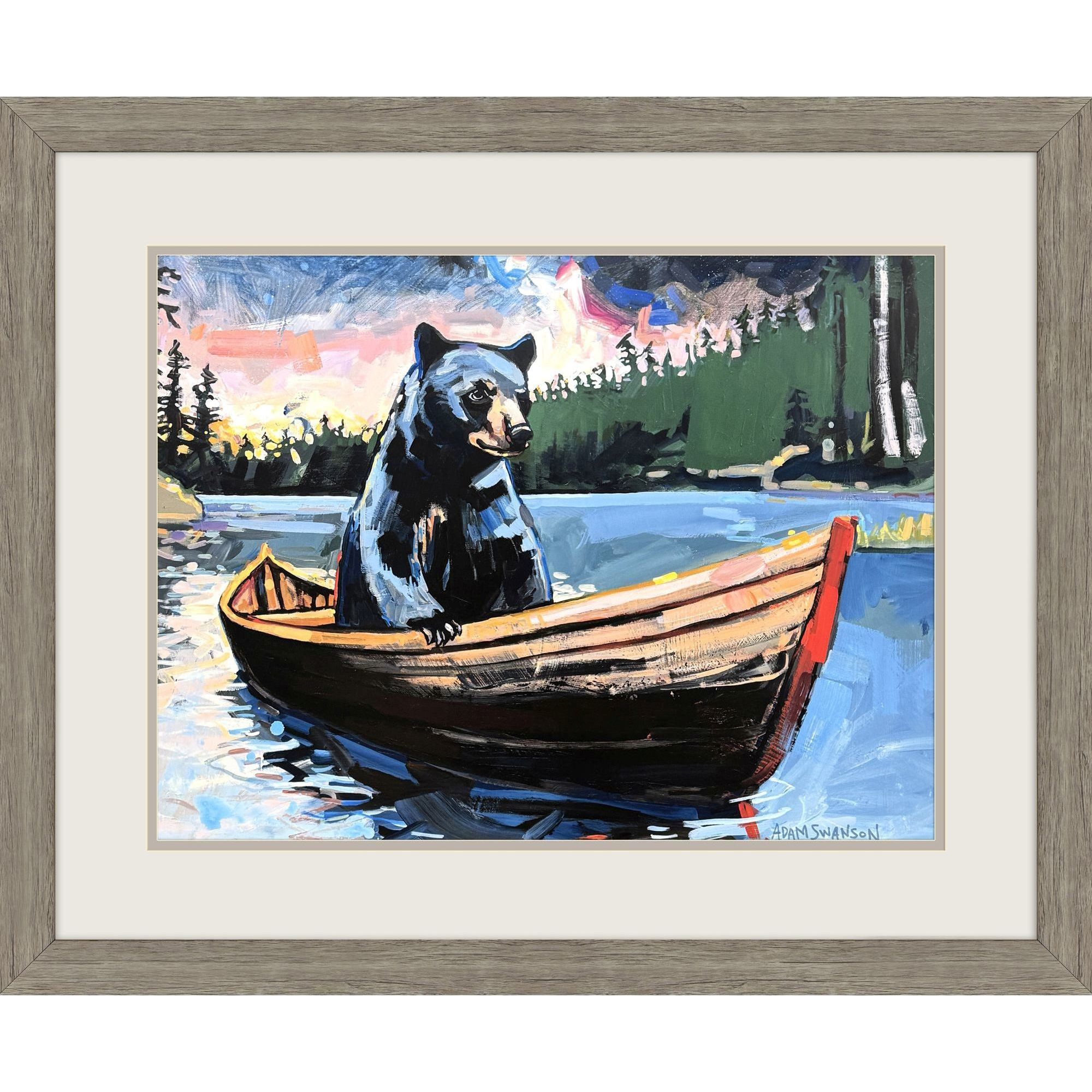 Flights of Fancy Shades of Red Blue and Green and Brown and Black Framed Art, Propac