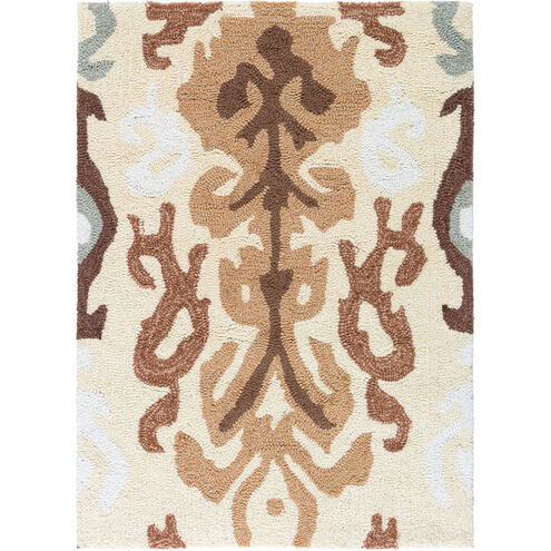 Brentwood 120 X 96 inch Khaki, Tan, Medium Gray, Camel, White, Dark Brown Rug