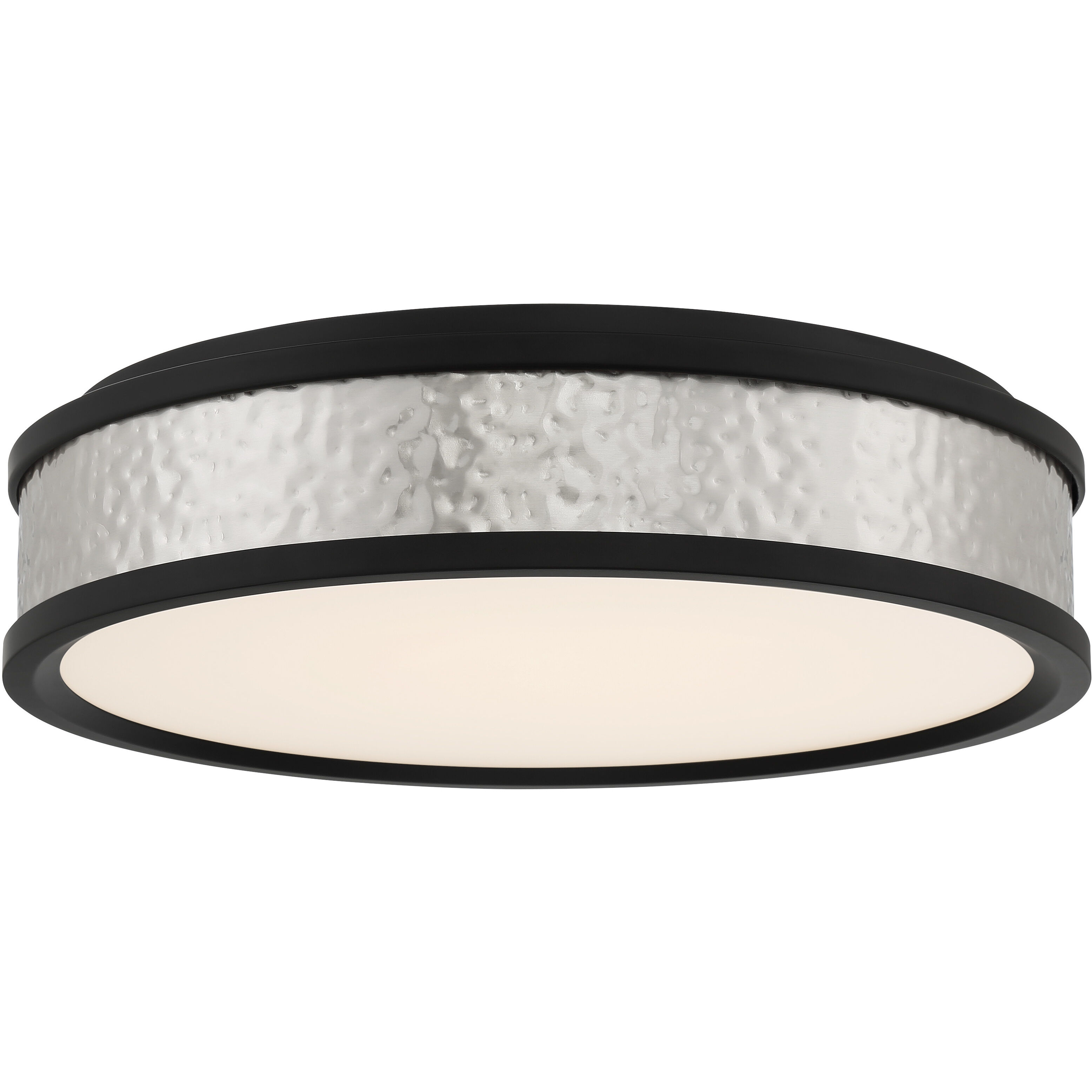MinLav LED 15 inch Coal / Brushed Nickel Flush Mount Ceiling Light