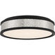 MinLav LED 15 inch Coal / Brushed Nickel Flush Mount Ceiling Light