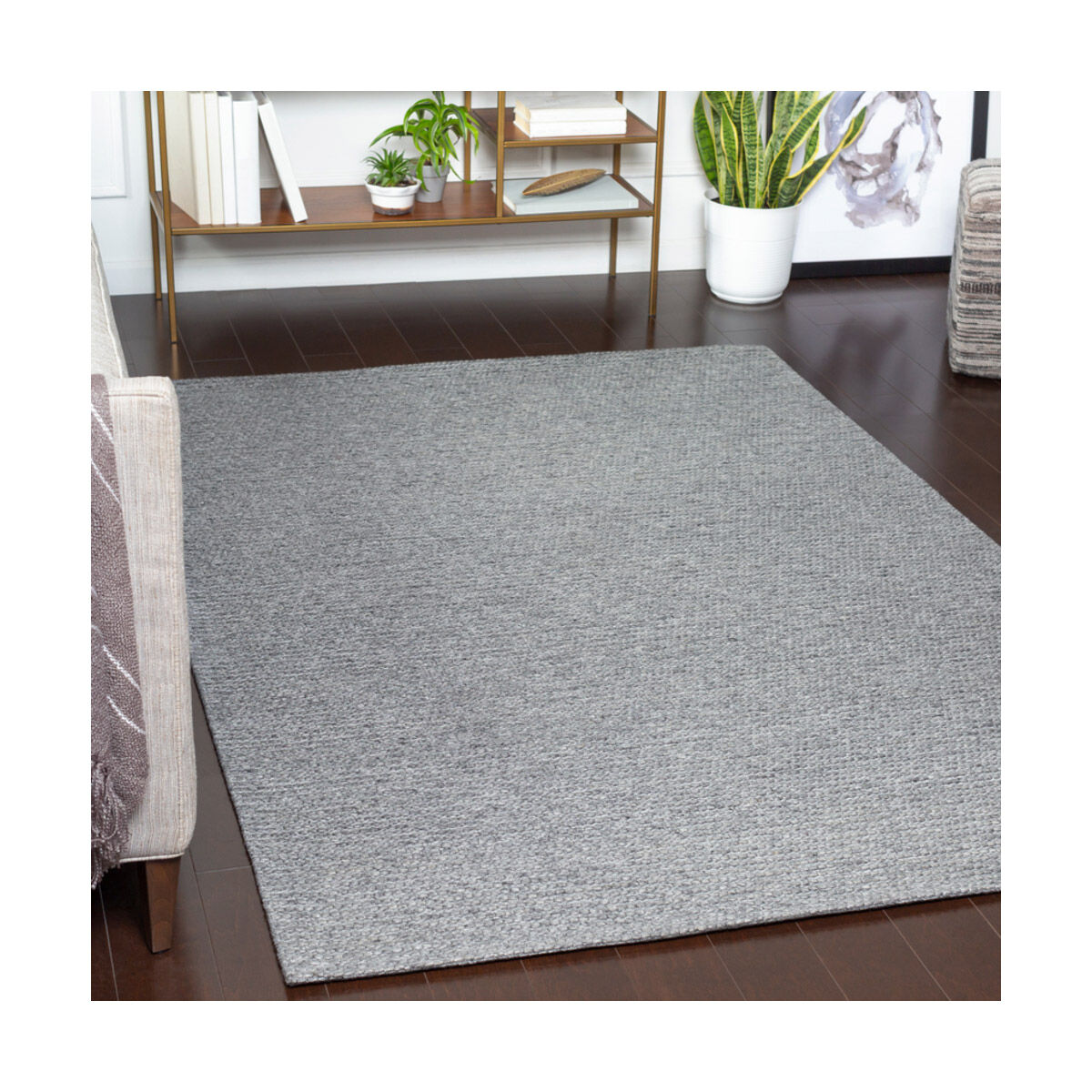 Marlowe 36 X 24 inch Medium Gray/Black Rugs, Rectangle