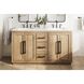 Chase 60 X 34 inch Linen Oak Bathroom Vanity Cabinet