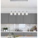 Ballston Cobbleskill 5 Light 36.5 inch Polished Chrome Linear Pendant Ceiling Light