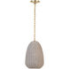 Chapman & Myers Kokomo LED 11.5 inch Antique-Burnished Brass Pendant Ceiling Light