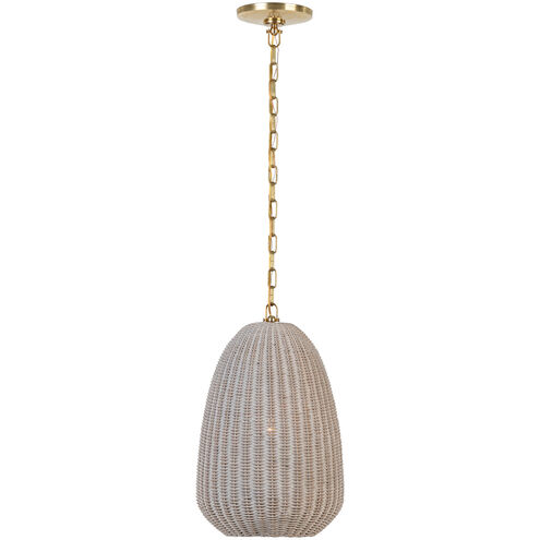 Chapman & Myers Kokomo LED 11.5 inch Antique-Burnished Brass Pendant Ceiling Light