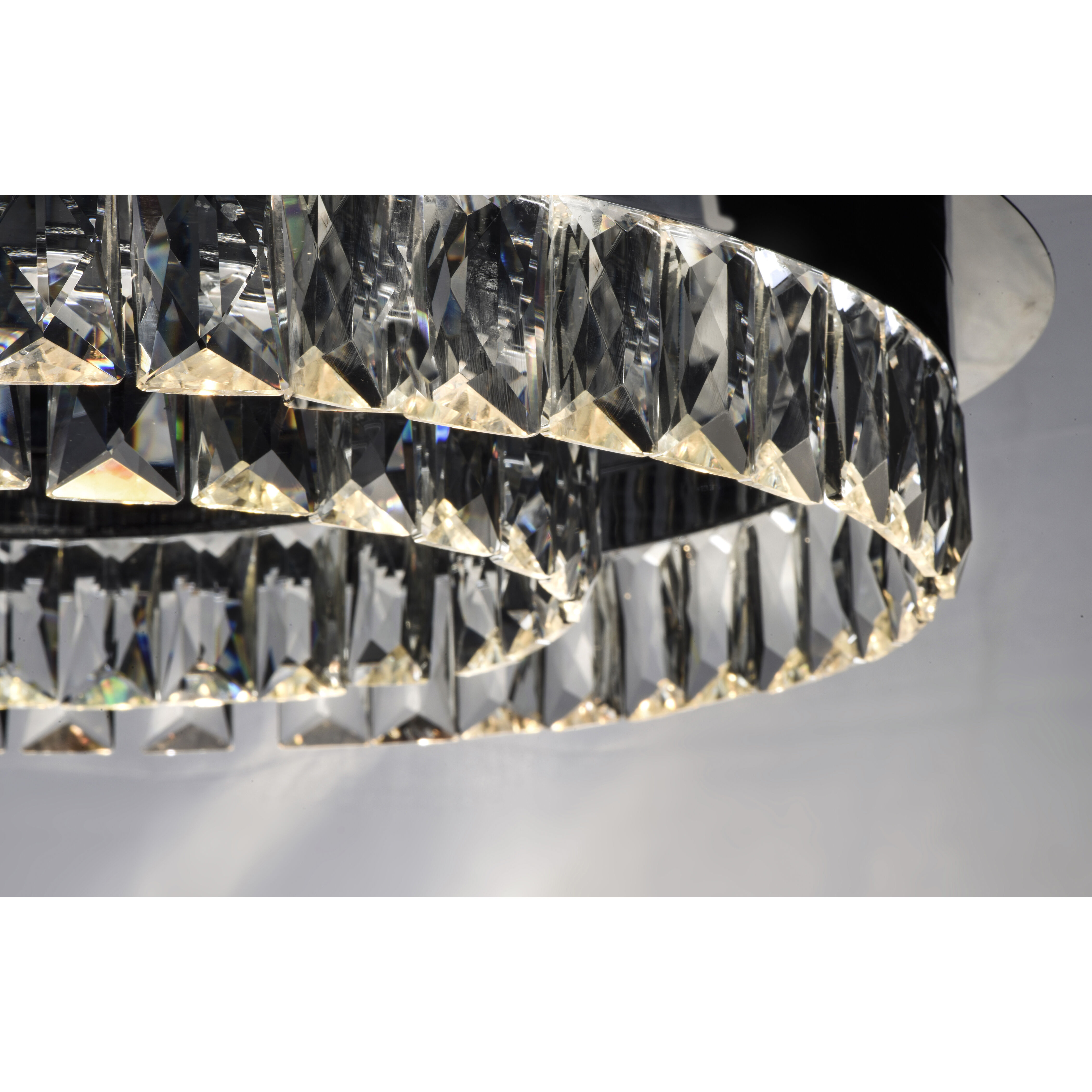 Icycle LED 21.5 inch Polished Chrome Flush Mount Chandelier Ceiling Light