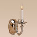 Traditional Brass 1 Light 4 inch Pewter Wall Sconce Wall Light