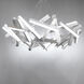 Chaos LED 61 inch Brushed Aluminum Chandelier Ceiling Light in 61in., 31