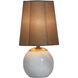 Rosalind 12 inch 40 watt White Marble and Polished Brass Table Lamp Portable Light