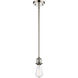 Ballston Bare Bulb LED 4.5 inch Polished Nickel Pendant Ceiling Light, Ballston