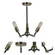 Felix 3 Light 22 inch Polished Nickel with Matte Black Mini Chandelier Ceiling Light in Polished Nickel/Matte Black