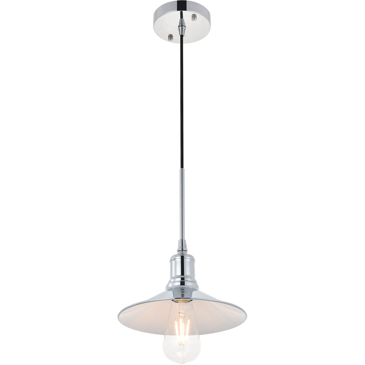 Etude 1 Light 8.7 inch Chrome Pendant Ceiling Light