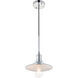 Etude 1 Light 8.7 inch Chrome Pendant Ceiling Light