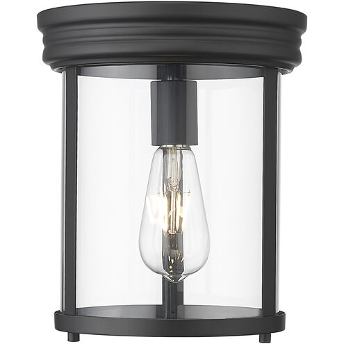 Thayer 1 Light 9.25 inch Matte Black Flush Mount Ceiling Light