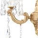 La Scala 1 Light 8 inch French Gold Wall Sconce Wall Light in French Gold Cast