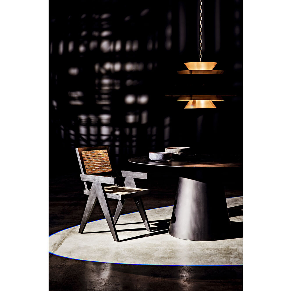 Vesuvius 59 X 59 inch Matte Black Dining Table