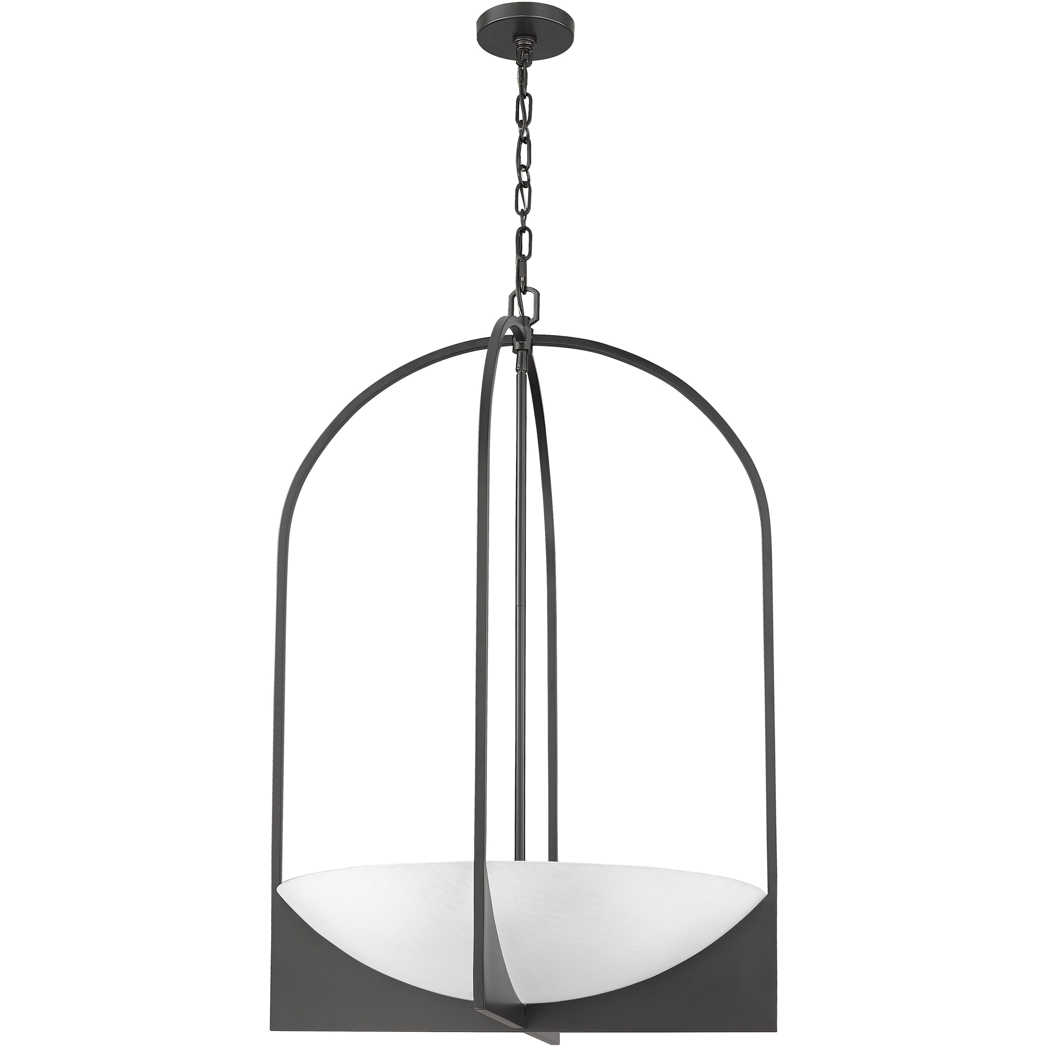 Devon 6 Light 24 inch Matte Black Chandelier Ceiling Light