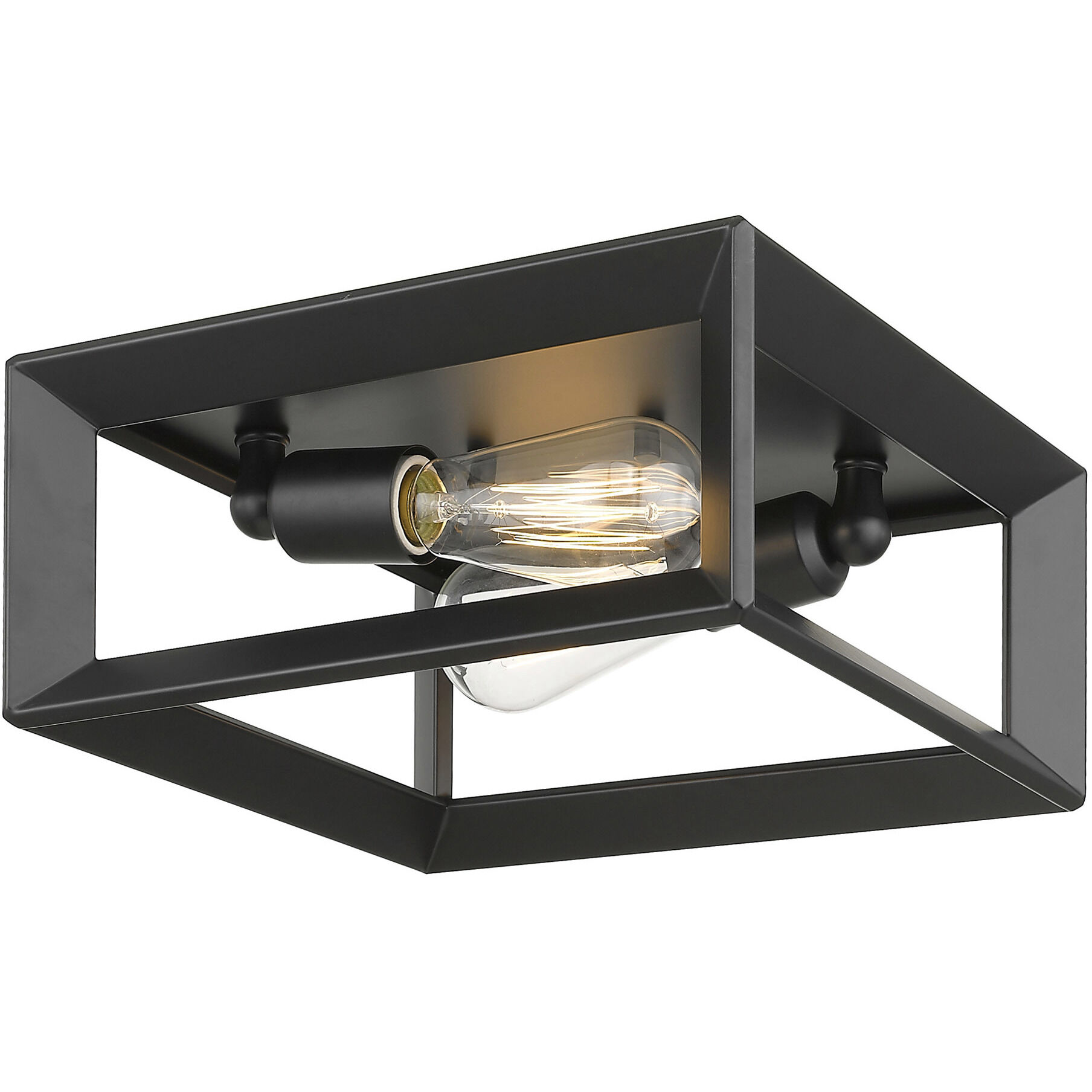 Smyth 2 Light 11.5 inch White Gold Flush Mount Ceiling Light, Damp