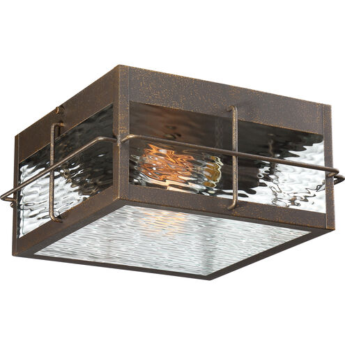 Ward 2 Light 12 inch Gilded Bronze Outdoor Flushmount