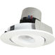 Pearl Matte Powder White Surface Gimbal Adjustable Trim, Retrofit Round