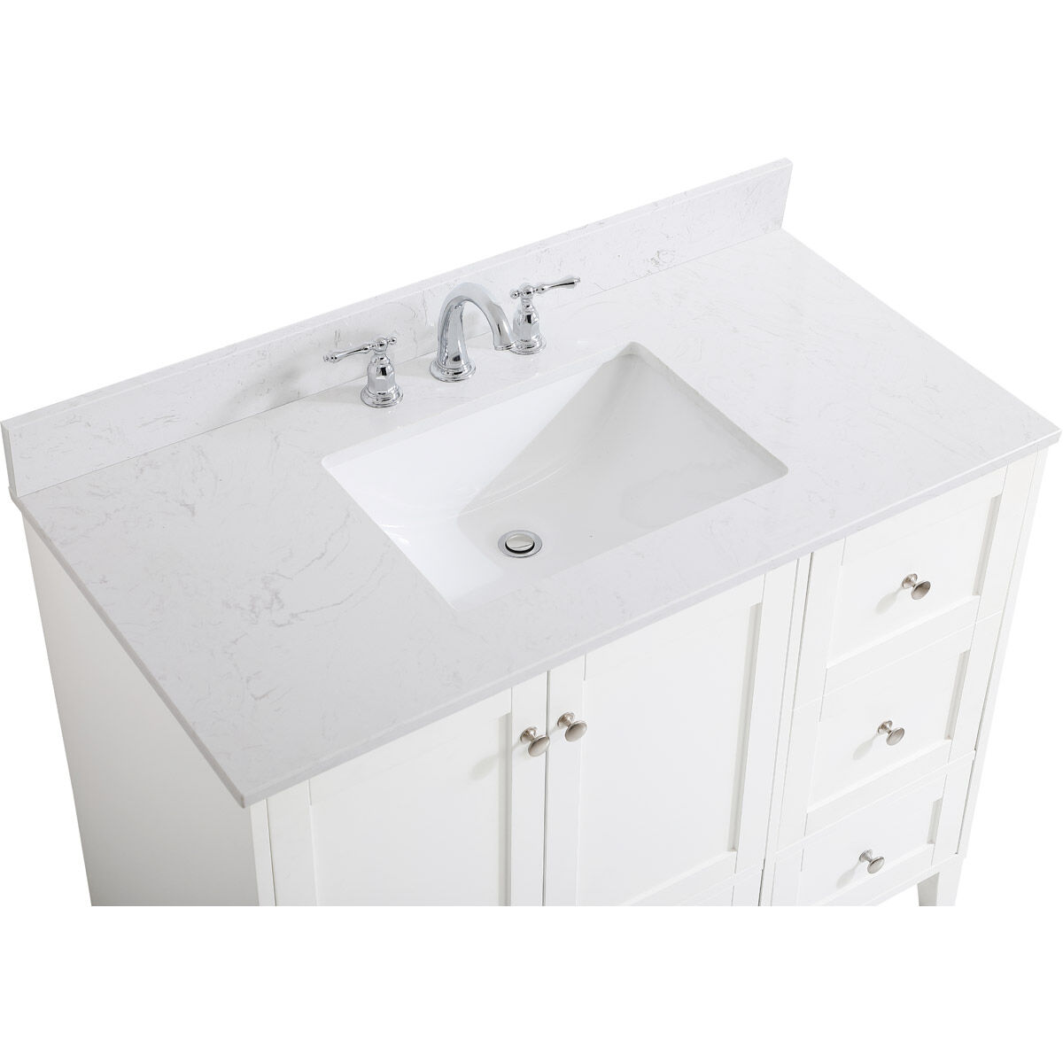 Sommerville 42 X 22 X 34 inch White Vanity Sink Set