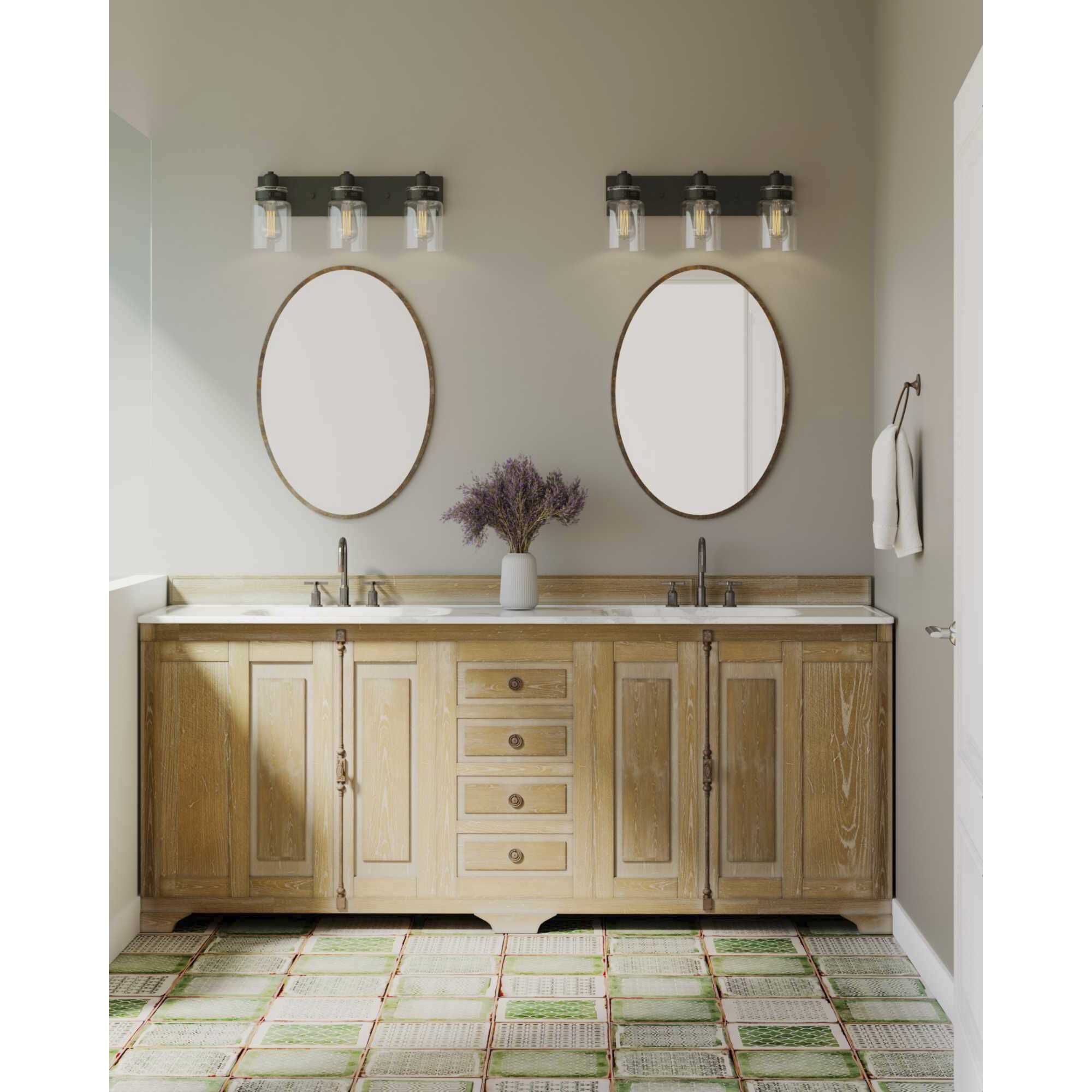 Calhoun 3 Light 22 inch Antique Bronze Bath Vanity Wall Light