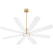 Rosales 60 inch Aged Brass with Studio White Blades Patio Fan