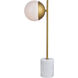Eclipse 22 inch 40 watt Brass Table Lamp Portable Light