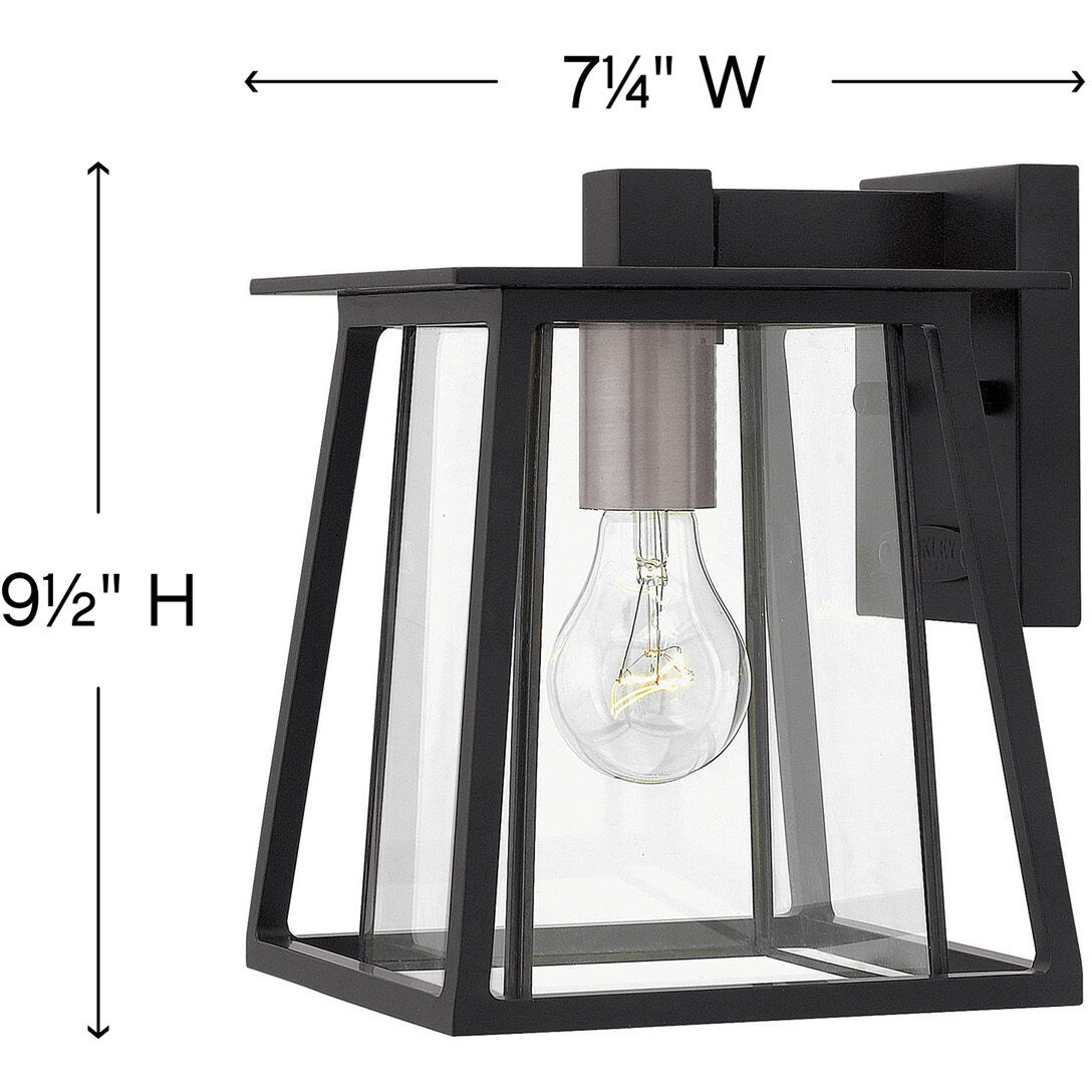 Walker Outdoor Wall Mount Lantern in Black