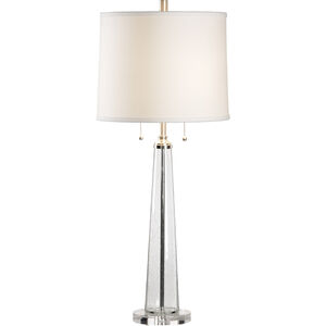 Lisa Kahn 36 inch 100.00 watt Clear/Nickel Accents Table Lamp Portable Light