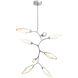 Rock Crystal LED 37.1 inch Classic Silver Chandelier Ceiling Light, Modern Vine