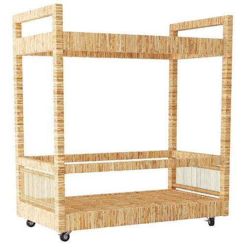 Prosper 34 inch Natural Bar Cart