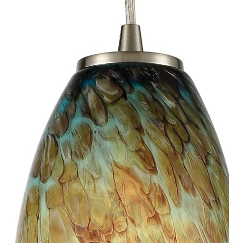 Nature's Collage 1 Light 5 inch Satin Nickel Mini Pendant Ceiling Light