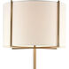 Trussed 63 inch 150.00 watt White with Aged Brass Floor Lamp Portable Light