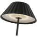 Zola 14.38 inch 3 watt Black Table Lamp Portable Light