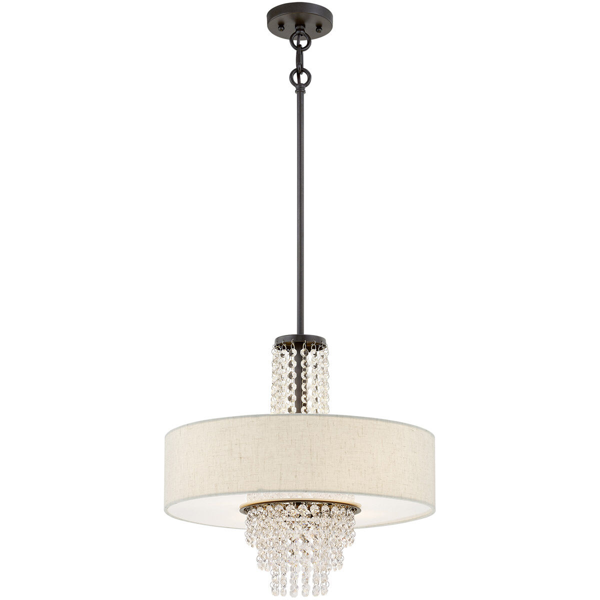 Carlisle 4 Light 18 inch English Bronze Pendant Chandelier Ceiling Light