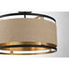 Windward Passage 4 Light 21 inch Coal And Soft Brass Semi-Flush Ceiling Light