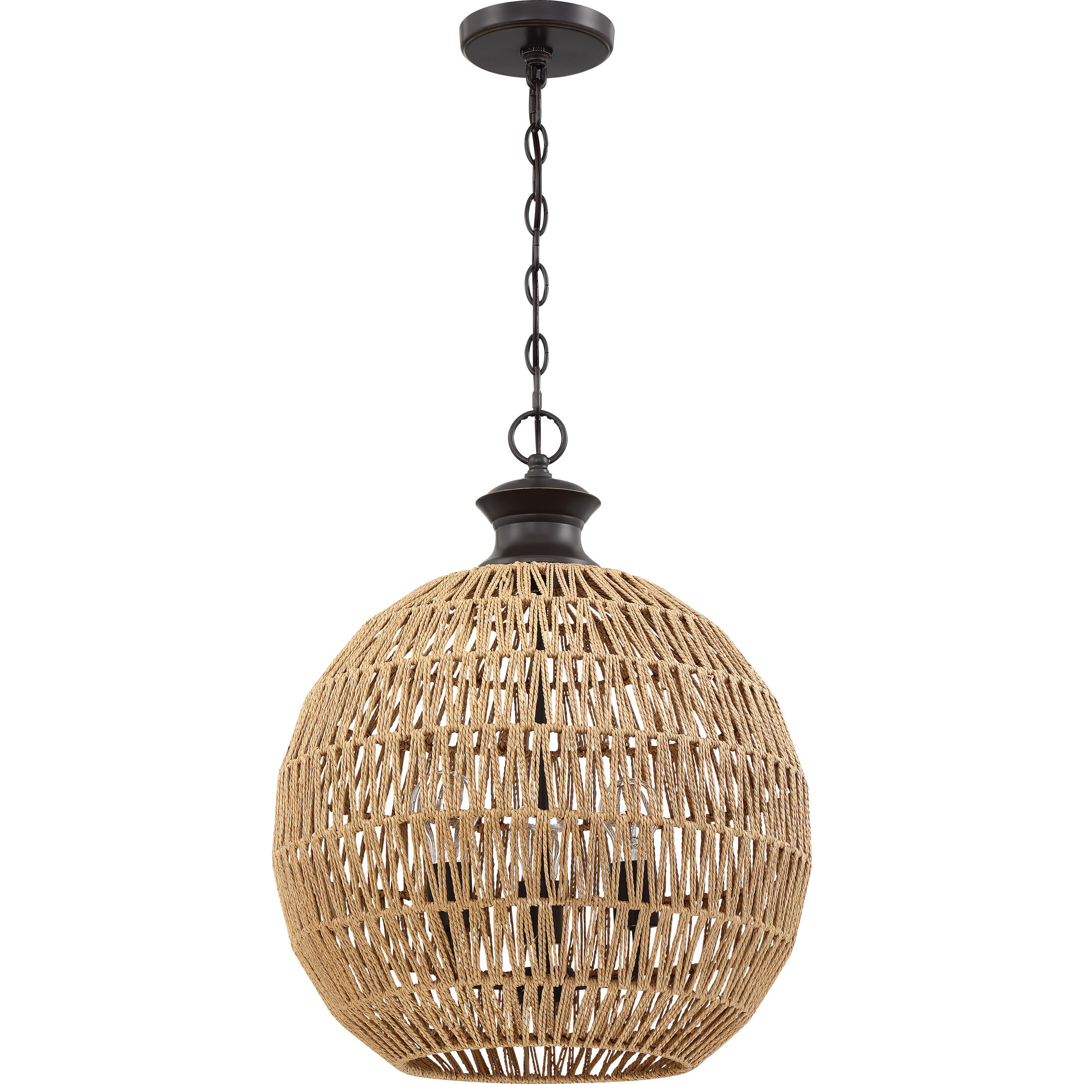 Casablanca 3 Light 18 inch Palladian Bronze Pendant Ceiling Light