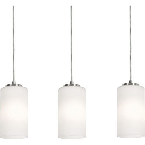 Leo 3 Light 5 inch Satin Nickel Linear Pendant Ceiling Light